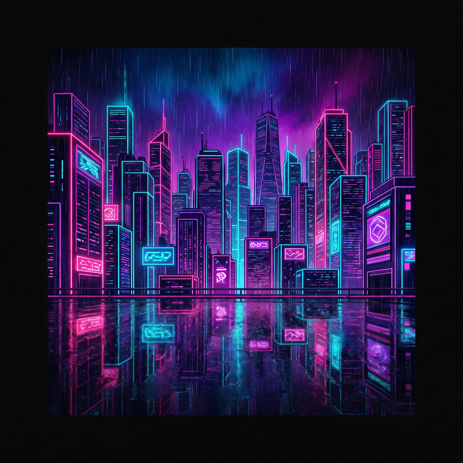 Cyberpunk Neon — White