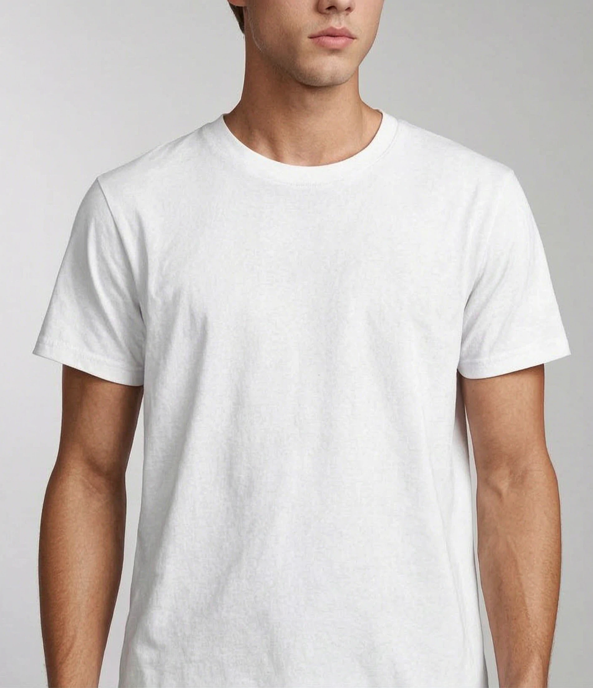 40s Double-yarn Pure Cotton Crew-neck Tee