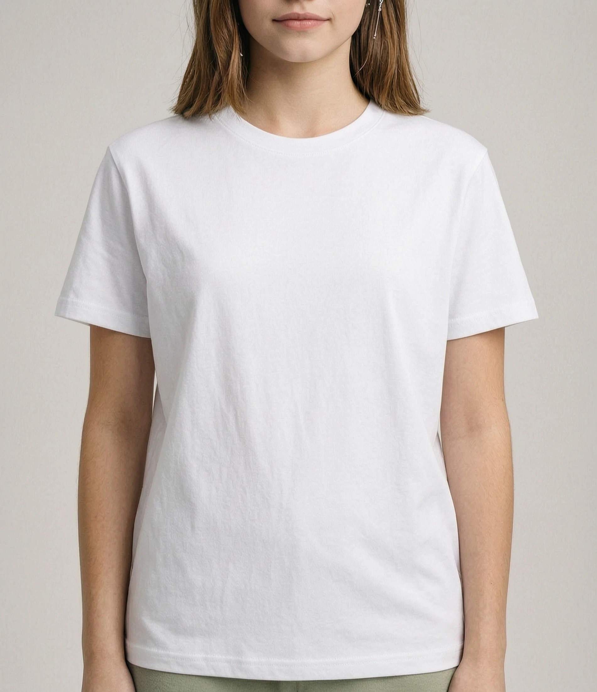 Pure Cotton Crew-neck Short-sleeve Tee