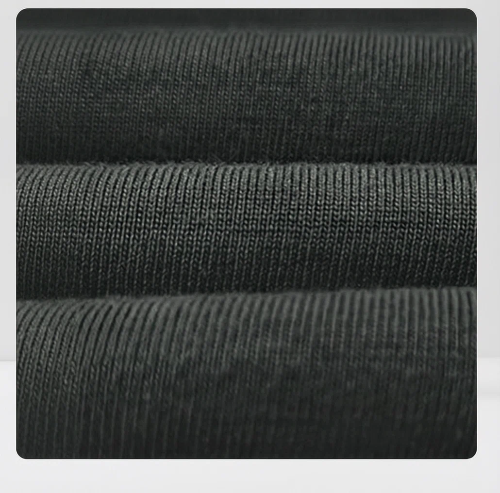 Combed Compact-spun Crew-neck Long-sleeve Tee fabric