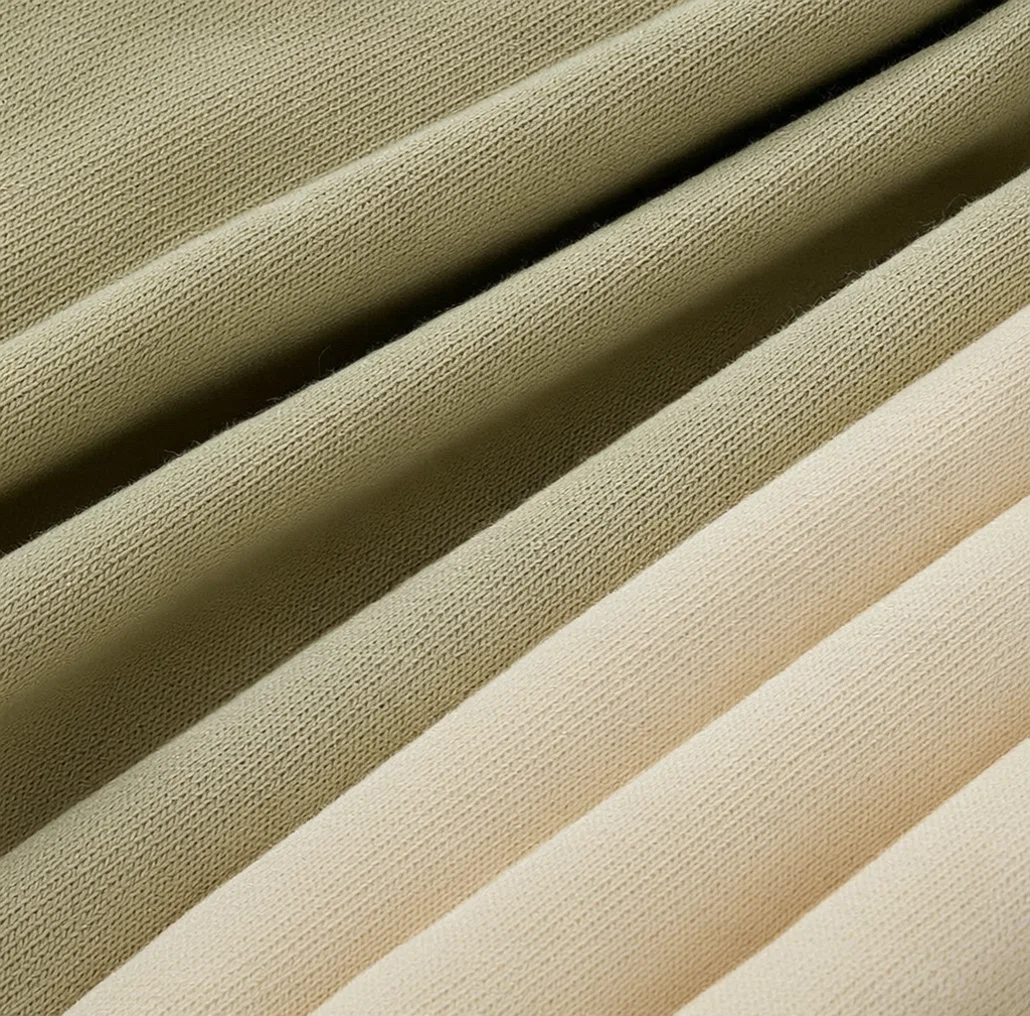 Cotton French-terry Drop-shoulder Zip Hoodie fabric