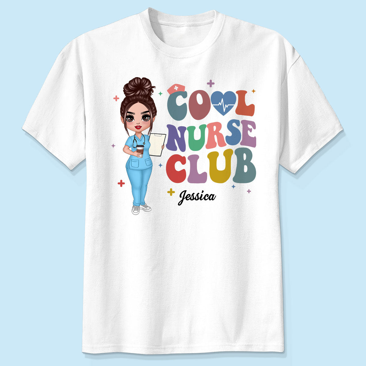 Cool Nurse Club 定制衬衫 — 白色