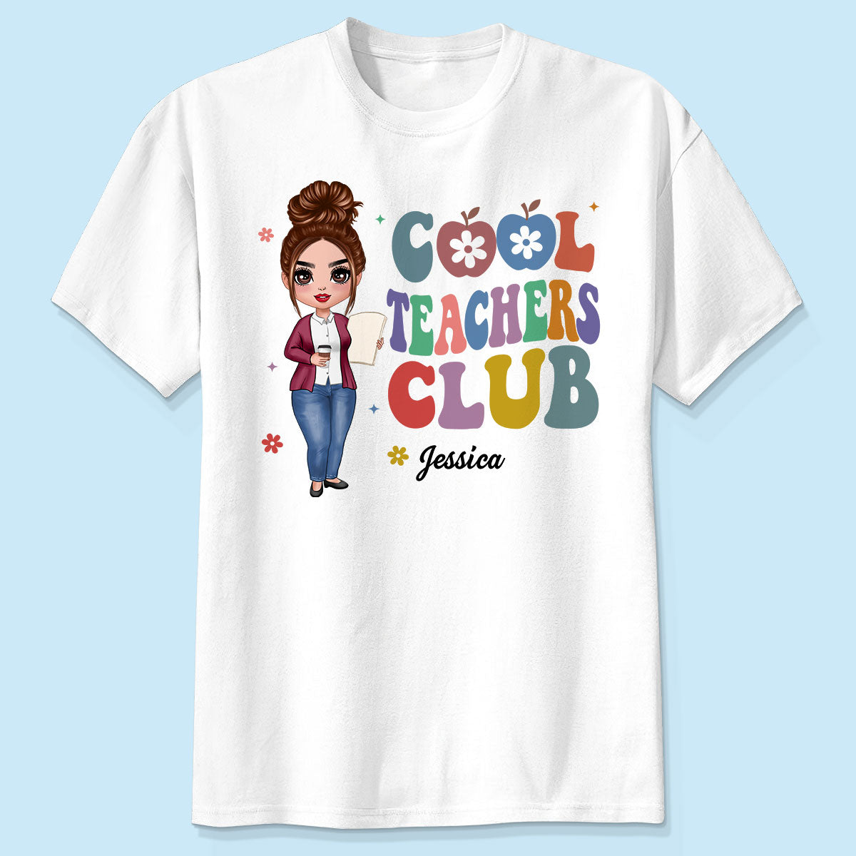 Cool Teachers Club T-shirt personnalisé — Blanc