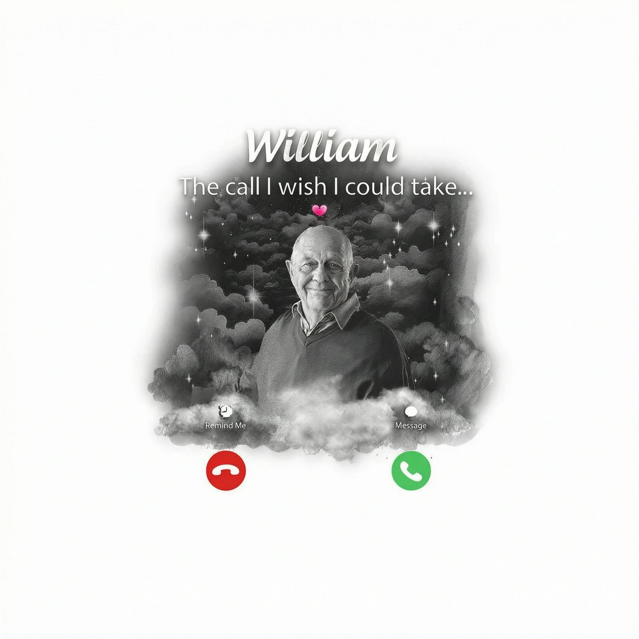 The Call I Wish I Could Take Memorial Sympathy Gift Remembrance Keepsake Photo Inserted Personalized Shirt