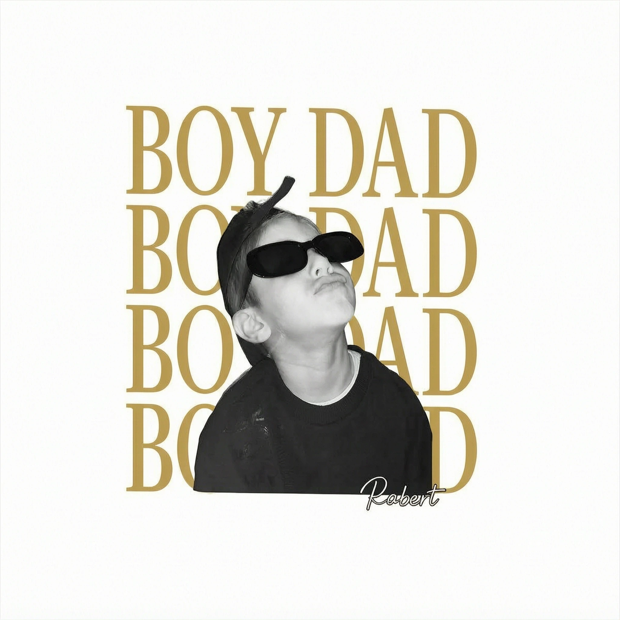 Personalized Vintage Photo Girl Dad Boy Dad - Personalized Shirt - Father's Day Gift for Dad, Husband