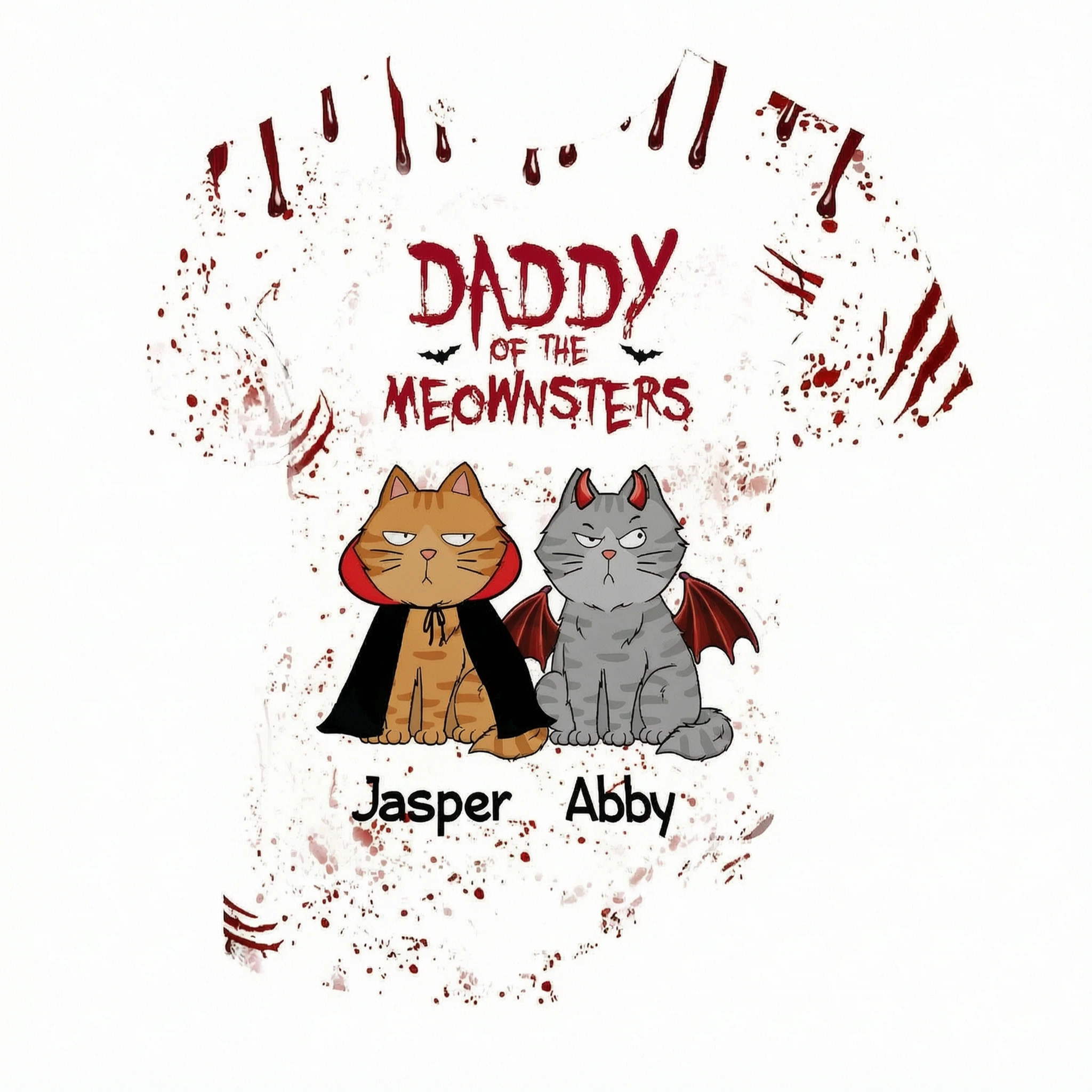 Spooky Halloween Daddy Mommy Of The Monsters Cats Personalized Shirt, Unique Halloween Costume For Cat Lovers, Cat Dad,