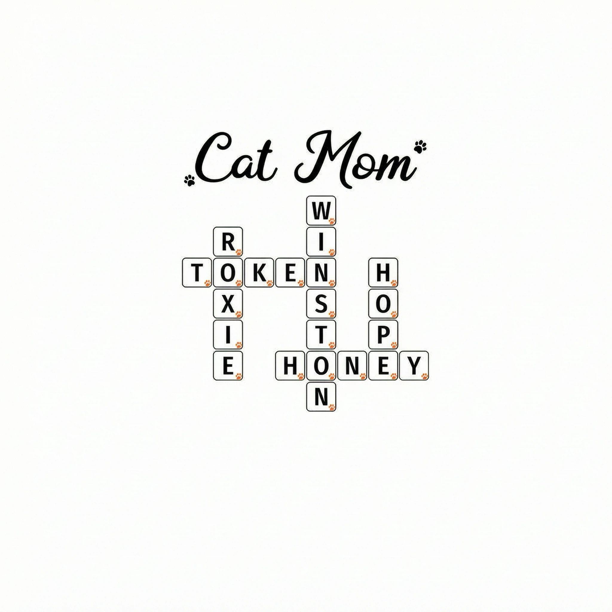 Cat Mom Dog Mom Fur Mama Unique Crossword Puzzle Personalized Shirt