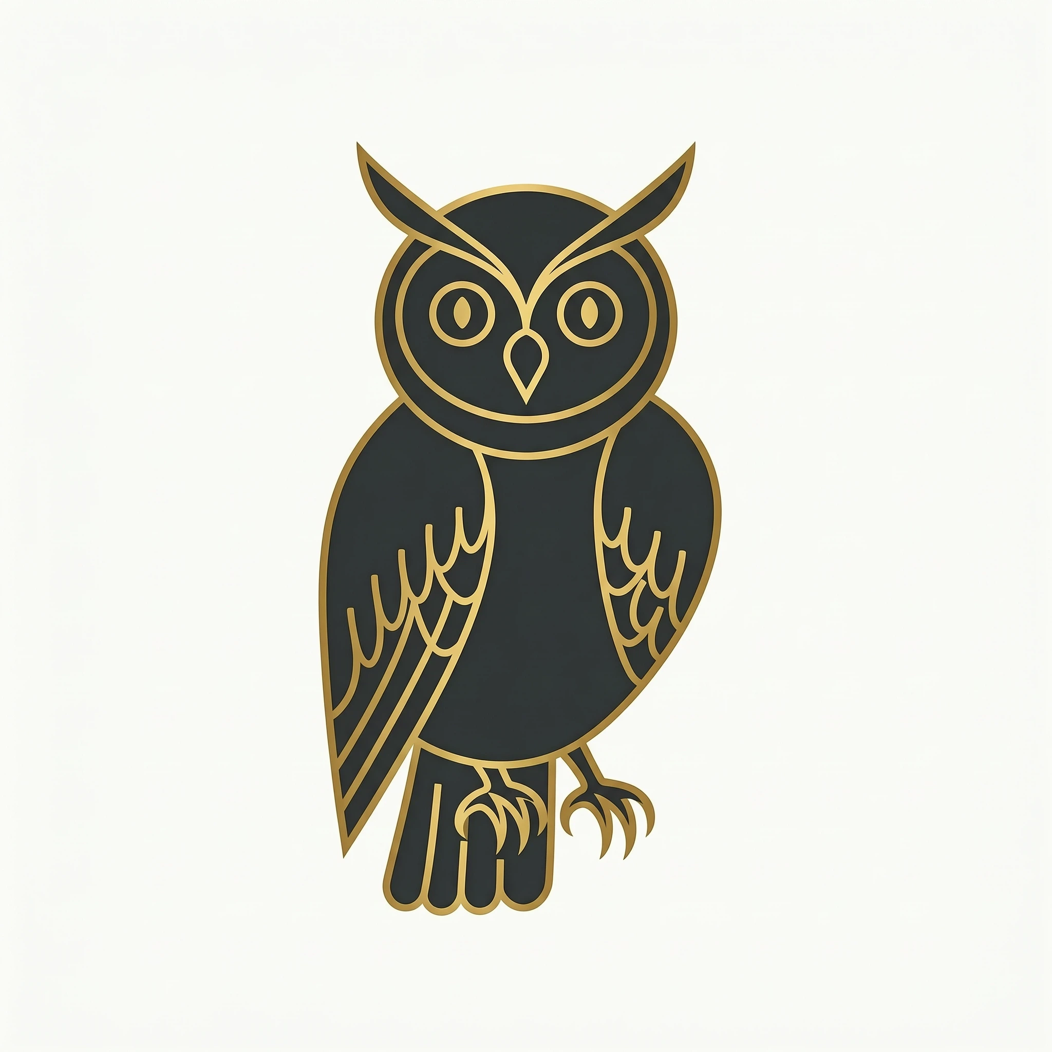 Minimalist Line-Art Owl