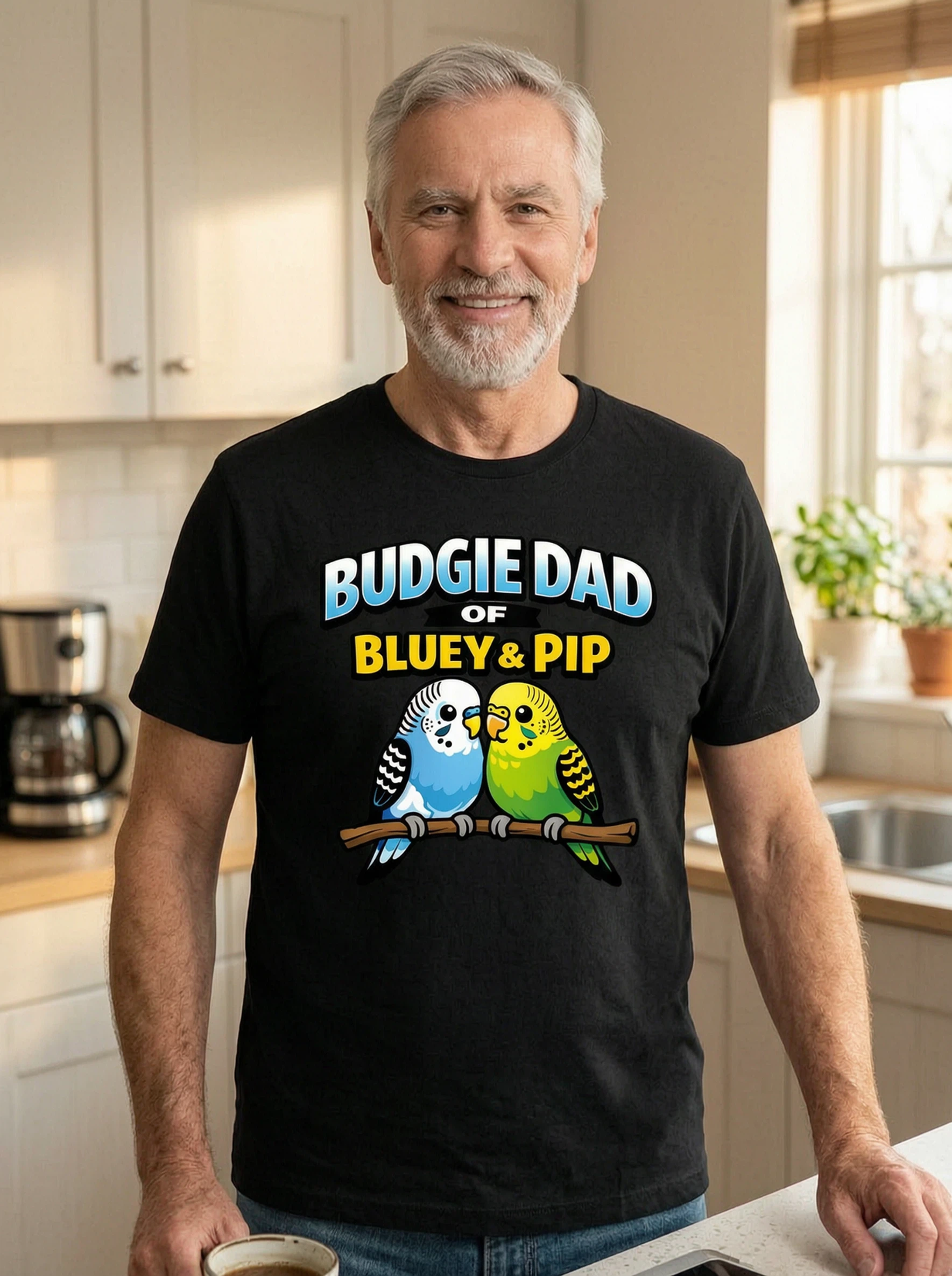 T-shirt personnalisé Papa Perruche - T-shirt cadeau pour maître de perruche